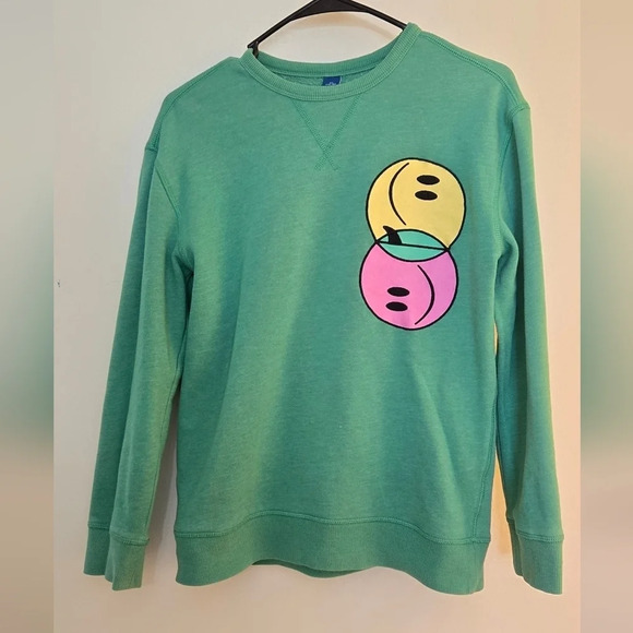 💚Old Navy smiley-face sweatshirt 🙂 - Picture 1 of 7